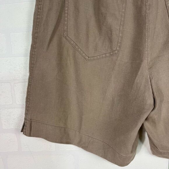 J Jill Women’s linen shorts size 8 light brown summer - Picture 10 of 16
